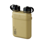 15000mAh waterproof outdoor battery with 2 caps that looks like a flask or vintage cantene | USB-A and USB-C compatible. Built to be used in conjunction with the NESTOUT lighting accessories, FLASH-1 and LAMP-1. Can be sustainably recharged using our solar generators
