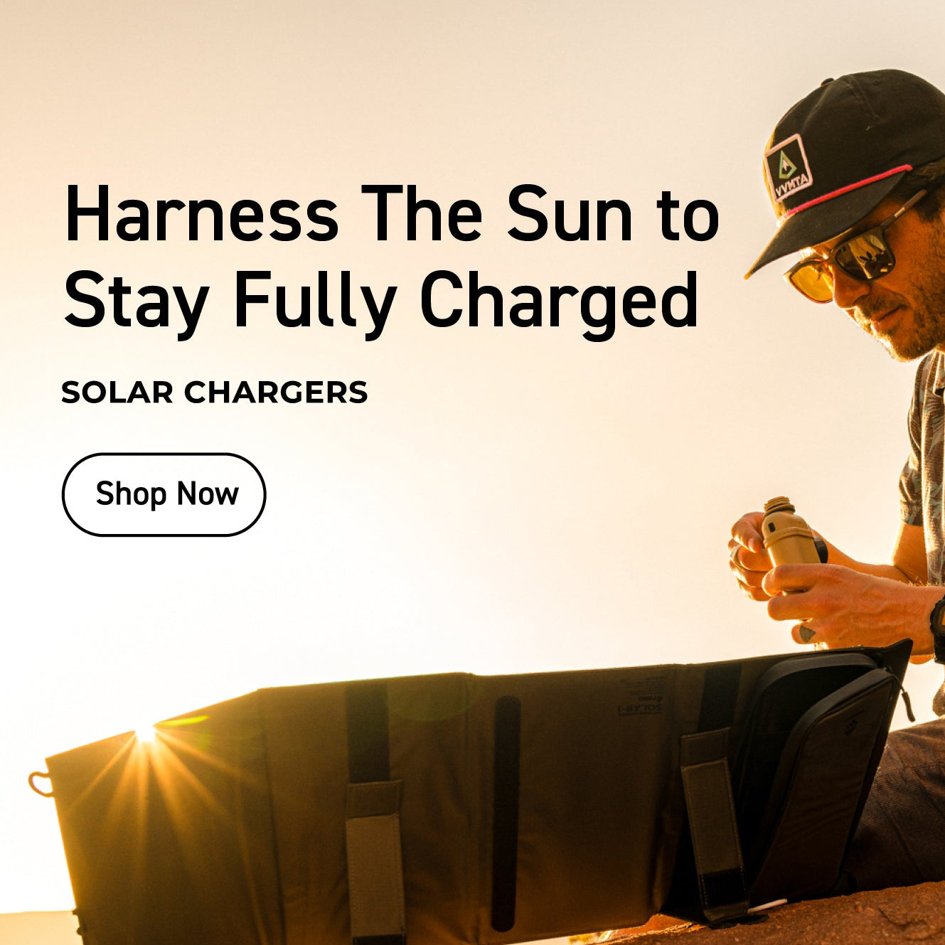 harness the power of the sun to stay fully charged - shop NESTOUT portable solar chargers 