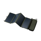 olive green 4-panel portable solar panel for charging portable power banks while hiking, backpacking, canoeing, camping, and more | NESTOUT accordion fold solar panel