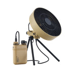 45 degree angle view of NESTOUT outdoor fan paired with the 10000mah power bank | premium outdoor gear